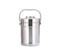 Stainless Steel Vacuum Insulated Food Container with Dual Wall Structure and Built in Compartments for Meal Organization (C)
