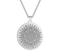 Stainless Steel Valkyrie Pendant Necklace Viking Nordic Gothic Jewelry Charming Hip-Hop Punk Accessories