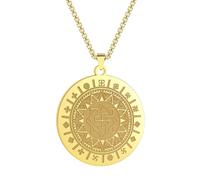 Stainless Steel Valkyrie Pendant Necklace Viking Nordic Gothic Jewelry Charming Hip-Hop Punk Accessories