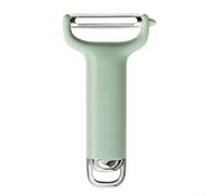 Stainless Steel Vegetable Peeler Rust-Proof Multi-Function Fruit Peeler for Carrots Potatoes Cucumbers Ergonomic Kitchen Peeler Comfortable Grip Non-Slip Handle Stainless Steel Peeler 15cm Long(green)