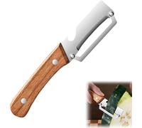 Stainless Steel Vegetable Peeler with Wooden Handle, Ergonomic Potato Peeler Fruit Slicer, Sharp Blade for Carrot, Apple Kiwi Orange Easy Grip Kitchen Tool (1Pc)