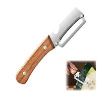 Stainless Steel Vegetable Peeler with Wooden Handle - Ergonomic Potato Peeler & Fruit Slicer, Sharp Blade for Carrot, Apple, Kiwi, Orange, Easy Grip Kitchen Tool (1 pcs)