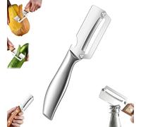 Stainless Steel Vegetable Peeler with Wooden Handle Ergonomic Potato Peeler & Fruit Slicer Sharp Blade for Carrot Apple Kiwi Easy Grip Kitchen Tool (Steel Handle)