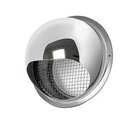 Stainless Steel Ventilation Grill Hood - Exhaust Grille for Ducting, Wall-Mounted Air Vent, Sphere Extractor Covers, 50-400mm Adjustable Outlet (250mm/9.84in)