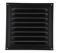 Stainless Steel Ventilation Grille 20 x 20 cm with Insect Screen, Anthracite Decorative Air Vent Cover for Ceiling or Side Wall HVAC Systems, Indoor Airflow Accessory for Home(1PC Black)