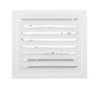 Stainless Steel Ventilation Grille 20 x 20 cm with Insect Screen, Anthracite Decorative Air Vent Cover for Ceiling or Side Wall HVAC Systems, Indoor Airflow Accessory for Home(2PCS White)