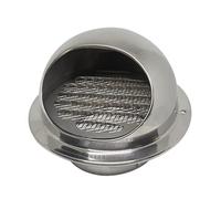 Stainless Steel Vents 304 Stainless Steel Air Hood Wall Vent Hood RoundWith Precision Net Prevents The Entry Of Debris Quick Exhaust, For Apartments, Villas, Houses(160mm(62.9"))