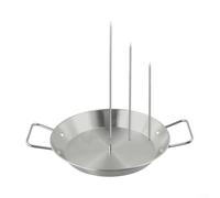 Stainless Steel Vertical BBQ Skewer for Grill with 3 Spikes, 8/10/12-Inch Lengths, fit for Shawarma & Al Pastor Rotating Grills