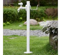 Stainless Steel Vertical Garden Water Column, Decorative Yard Hydrant Fountain with Copper Faucet for Outdoor Irrigation