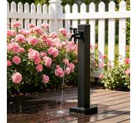 Stainless Steel Vertical Garden Water Column, Freestanding Hose Stand with Faucet, Freeze Proof Vertical Water Hydrant for Exterior Patio Backyard and Lawn(60cm/23.6in)
