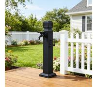 Stainless Steel Vertical Garden Water Column, freestanding Hose Stand with Faucet, Outdoor Antifreeze Faucet, Water Dispenser Hydrant for Irrigation and Washing(60cm/23.6in)