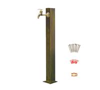 Stainless Steel Vertical Garden Water Column with Faucet - 31.5in Outdoor Irrigation & Washing Solution for Gardens Patios and Yards - Square Design