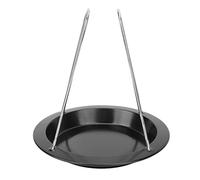 Stainless Steel Vertical Roasting Pan with Removable Rack Portable Outdoor Camping BBQ Tool for Roasting Chicken Turkey Kitchen Use Black 8.1 x 8.07in