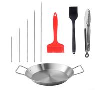 Stainless Steel Vertical Skewer Set, with Adjustable Spikes and Drip Pan for Grill or Oven, Heavy-Duty Food-Safe Rotisserie Stand(3)