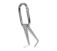 Stainless Steel Video Doorbell Key Replacement Tool for Ring Battery Doorbell, Secure Removal Key with Carabiner, 2-Pack Home Improvement Accessory