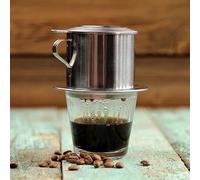 Stainless Steel Vietnamese Coffee Drip Filter Maker 50ml 100ml Traditional for PHIN Brewer for Authentic Espresso and Iced Coffee, Silver