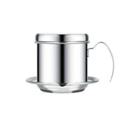 Stainless Steel Vietnamese Coffee Filter Cup Drip Pot Simple and Portable Household Traditional Tool(Silvery)