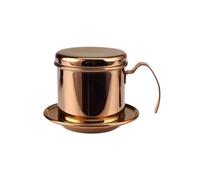 Stainless Steel Vietnamese Coffee Filter Cup Drip Pot Simple and Portable Household Traditional Tool(Rose Gold)