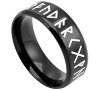 Stainless Steel Viking Numeral Ring Nordic Minimalist Jewelry for Men Norse Rune Inspired Band Historical Unisex Gift