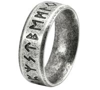 Stainless Steel Viking Numeral Ring Nordic Minimalist Jewelry for Men Norse Rune Inspired Band Historical Unisex Gift