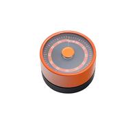 Stainless Steel Vintage Kitchen Timer with Magnetic Back, 60-Minute Countdown and Loud Ring - Ideal Mechanical Timer for Cooking, Office Work, and Study (B-orange)