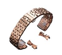 Stainless Steel Wacth Strap 12mm 14mm 16mm 18mm 20mm 22mm 24mm 26mm WristBand(Rose Gold,12mm)