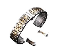 Stainless Steel Wacth Strap 12mm 14mm 16mm 18mm 20mm 22mm 24mm 26mm WristBand(Silver Gold,16mm)