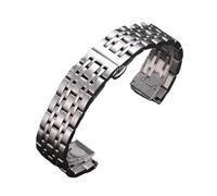Stainless Steel Wacth Strap 15mm 16mm 17mm 23mm 24mm Quick-release Smartwatch Business WristBand(Silver,24mm)