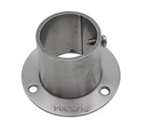 Stainless Steel Wall Flange for Round Tube Mounting, 19/22/25/32mm Inner Diameter, Silver Polished Thickened Anchor Bracket