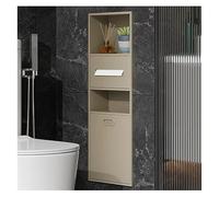 Stainless Steel Wall for Bathroom Double Layer Storage Shelf with Bin Tile-Free Design Stylish 30x86x14cm Perfect for Space-Saving Solutions