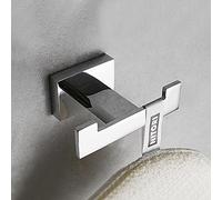 Stainless Steel Wall Hooks - 2 Pack Single Bathroom Hooks, Hotel Coat Hangers, Door-Mounted Hooks, Wall-Mounted Bathroom Accessories