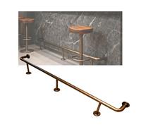 Stainless Steel Wall Mount Bar Foot Rail Kit 59.1in Kitchen Foot Rail Replacement with Brackets & Hardware for Patio Restaurant Home Bar Use