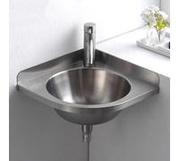 Stainless Steel Wall Mount Triangle Corner Sink,Small Utility Hand Wash Sink for Restaurants, Bars, Stores, Home Use