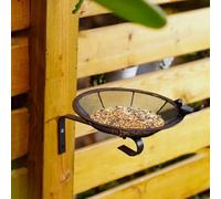 Stainless Steel Wall-Mounted Bird Feeder Tray - 10-Inch Diameter, Rust-Resistant & Self-Draining for Wild Birds, for Easy to Clean & Install on for Wa