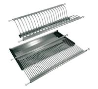 Stainless Steel Wall-Mounted Dish Drainer With Drip Tray 56 cm, Silver