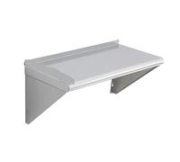 Stainless Steel Wall-Mounted Floating Shelf - Heavy-Duty Storage Rack for Restaurant, Bar, Home Use - 12x24 Inch Design