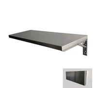 Stainless Steel Wall-Mounted Folding Drop-Leaf Table Space-Saving Laptop Desk for Study Bedroom Bathroom 120x40cm Compact Workstation Modern Design