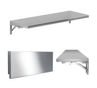 Stainless Steel Wall Mounted Folding Table, Laundry Room Folding Table, Floating Desk For Wall, Folding Wall Desks For Small Spaces, Hanging Desk For Apartment, Study, Bedroom(80 * 40cm)