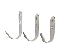 Stainless Steel Wall Mounted Hook Set of 10 Great for, Hats and Organizing Your Space Efficiently (S-3mm)
