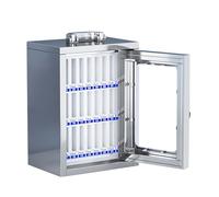 Stainless Steel Wall-Mounted Phone Lockbox - Secure Sto For School Fac And Business - Sizes: 36X19X49 Cm 48X19X49 Cm 27.5X19X37 Cm One Color 27.5x19x37cm/11x7x