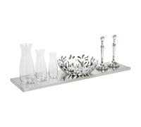 Stainless Steel Wall Mounted Shelf Metal Brackets 90x23.5cm Display