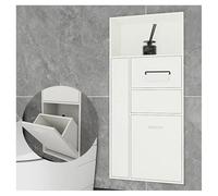 Stainless Steel Wall-Mounted Shower, Waterproof nizer Shelves, No Tile Needed, Built-In Bathroom Storage, Ideal for Trash Bin Installation, Space-Saving Solution