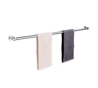 Stainless Steel Wall Mounted Towel Bar Rail 40cm LongBathroom Towel Holder Adjustable Sizes 30cm-150cm Sleek Silver Finish Perfect for Home or Hotel Use.