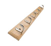 Stainless Steel Wall-Mounted Towel Rack - 6 Hook Towel Holder & Coat Hook for Bathroom, Entryway, Foyer - Durable Towel Rail & Versatile Key Organizer