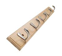 Stainless Steel Wall-Mounted Towel Rack & Coat Hook - 5 Hook Organizer for Bathroom, Entryway & Foyer - Versatile Towel Holder & Key Hanger for Space-Saving Storage