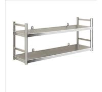 Stainless Steel Wall ShelfEasy to Clean Floating DIY Kitchen Bookshelf 80x35cm WallMounted Storage Modern Hanging Shelf for Home Organization