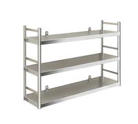 Stainless Steel Wall ShelfEasy to Clean Floating Shelf for Kitchen & Books DIY WallMounted Storage 80x35cm Elegant Hanging Shelves for Home Organization