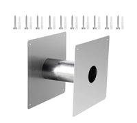 Stainless Steel Wall Sleeve - Double Layer Connection Made of Polished Metal, Robust Passage Channel for Gas Appliances, Reliable Extension Hardware for the Heating System, Modular Kit for Hei