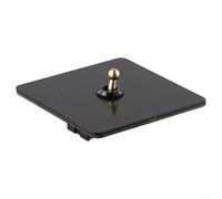 Stainless Steel Wall Switch, 86 mm Switch with Brass Lever and Tin-Phosphor Bronze Contacts, Fireproof Indoor Light Switch for Home Office Hotel Use, Black(1 Gang)