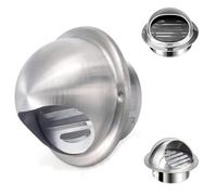 Stainless Steel Wall Vent Cover, Dryer Vent Cap Outside with Screen Mesh, Round Air Soffit Vent Covers Outdoor Pet Rooms Garages Basement Warehouses, Silver(190mm/7.48inch)